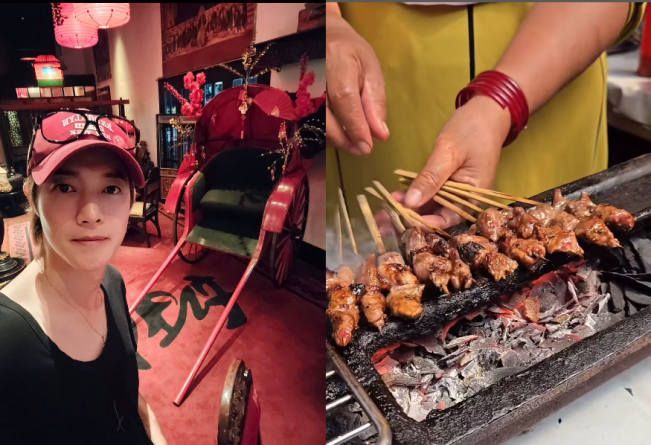 Kim Hyun Joong berkeliling Jakarta. (Instagram)